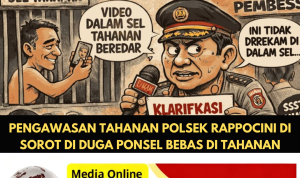 PENGAWASAN TAHANAN POLSEK RAPPOCINI DISOROT, DIDUGA PONSEL BEBAS DIGUNAKAN di RUANG TAHANAN