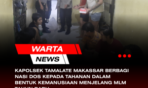 KAPOLSEK TAMALATE BERBAGI NASI DOS KEPADA TAHANAN DALAM BENTUK KEMANUSIAAN MENJELANG MLM TAHUN BARU