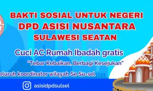 Tebar Kebaikan, DPD ASISI Nusantara Sulsel Gelar Aksi Cuci AC Gratis untuk Rumah Ibadah