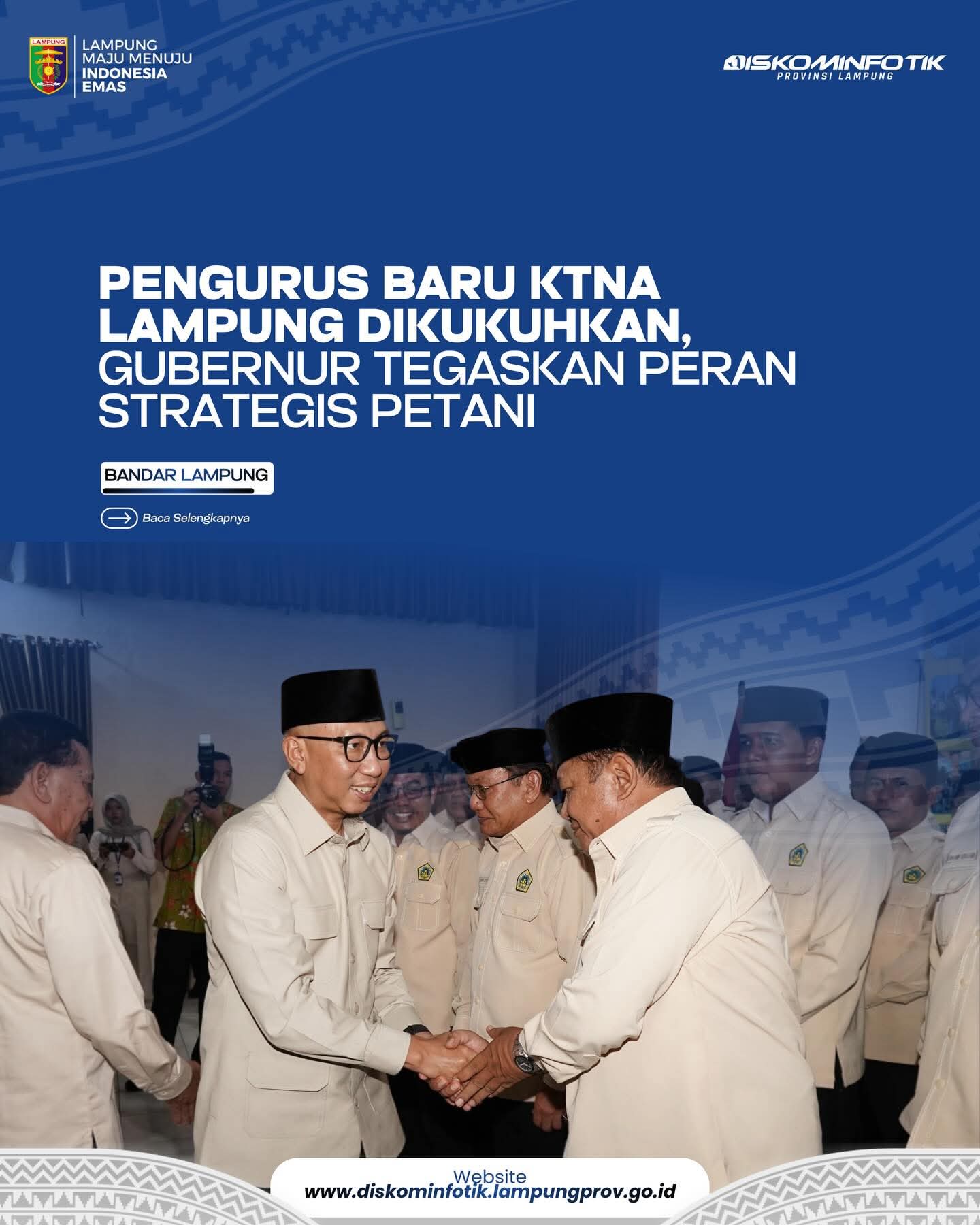 Pengurus Baru KTNA Gubernur Lampung Dikukuhkan