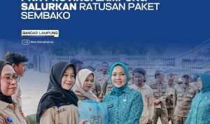 Bakti Sosial Ramadan, TP PKK Prov. Lampung Salurkan Ratusan Paket Sembako