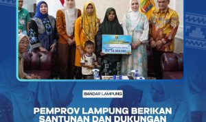 Pemprov Lampung Berikan Santunan Dan Dukungan Moral Korban Kebakaran Terra Drone