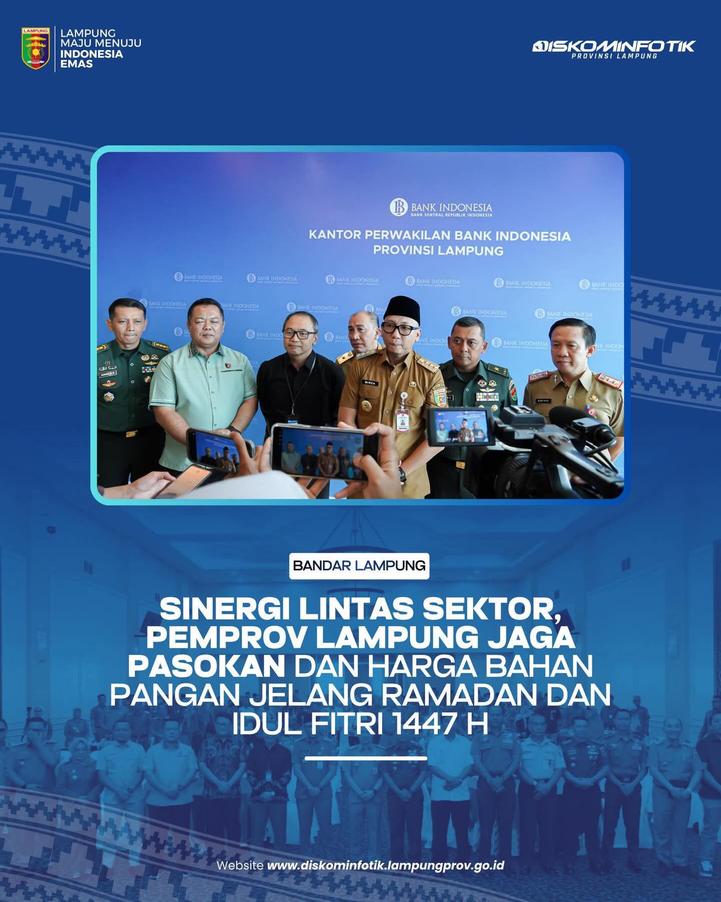 Sinergi Lintas Sektor, Pemprov Lampung Jaga Pasokan