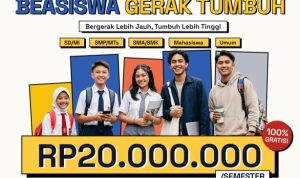 Beasiswa Gerak Tumbuh 2026 Resmi Dibuka: Rp20.000.000/Semester untuk Semua Jenjang Pendidikan Tanpa Syarat IPK