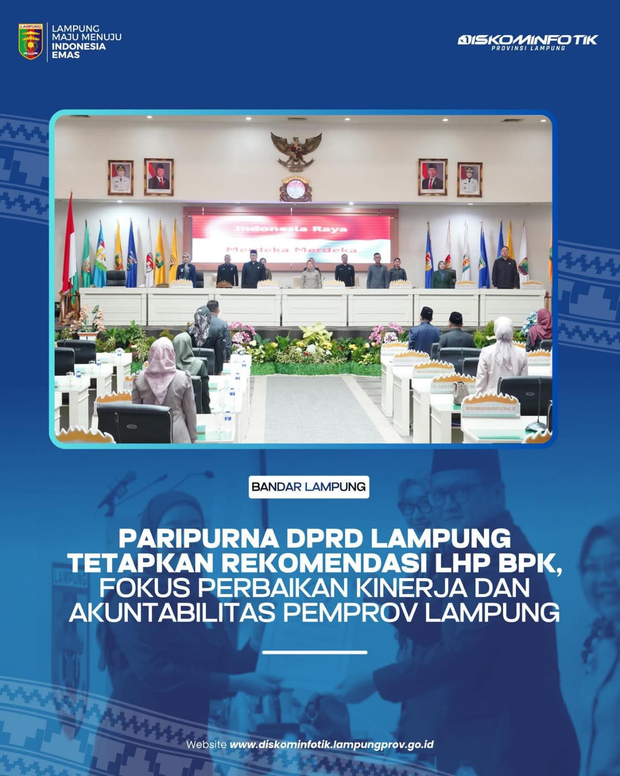 PARIPURNA DPRD LAMPUNG TETAPKAN REKOMENDASI LHP BPK