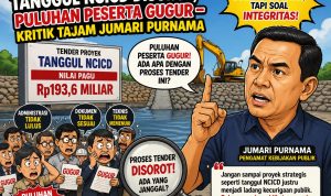 Tender Rp193,6 Miliar Tanggul NCICD Disorot, Puluhan Peserta Gugur – Kritik Tajam Jumari Purnama