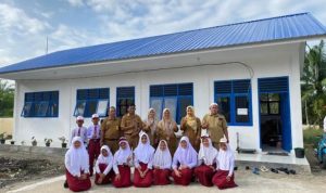 Respon Cepat PTPN Group Bangun Kembali Gedung Sekolah di Rokan Hulu Pasca Terbakar