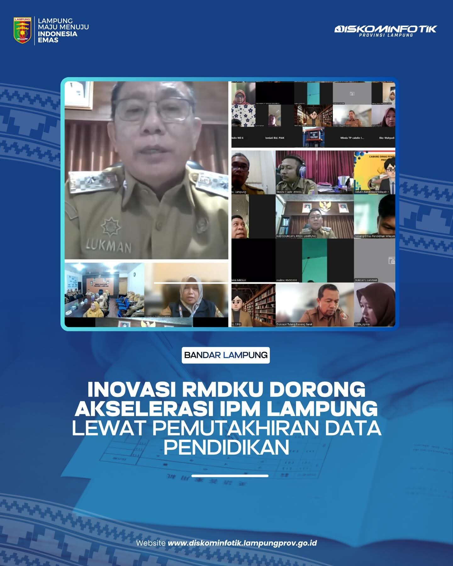 Inovasi RMDKU Dorong Akselera IPM Lampung Lewat Pemuktahiran Data Pendidikan